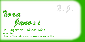 nora janosi business card