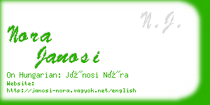 nora janosi business card